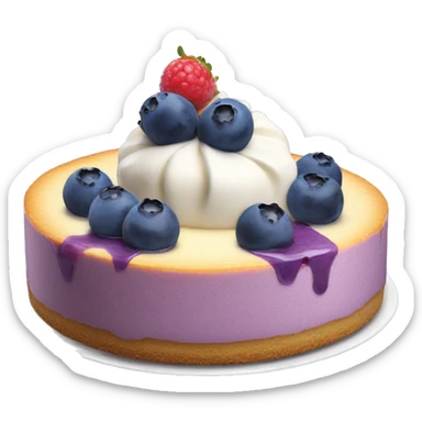 Blueberry Cheesecake with ice cream sticker