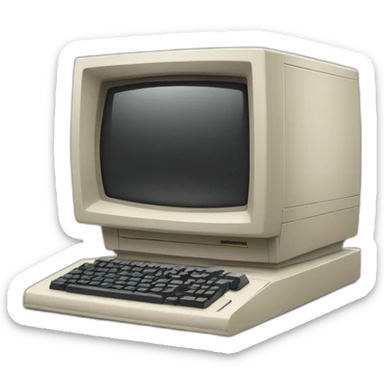 vintage computer system sticker