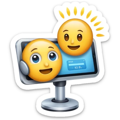 crea un emoji de inteligencia artificial diciendo adios sticker