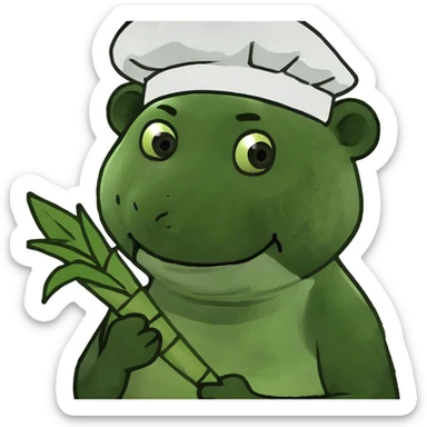 Panda eating duty sticker