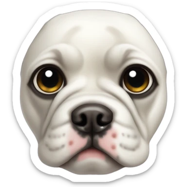 white french bulldog with eye spot sticker