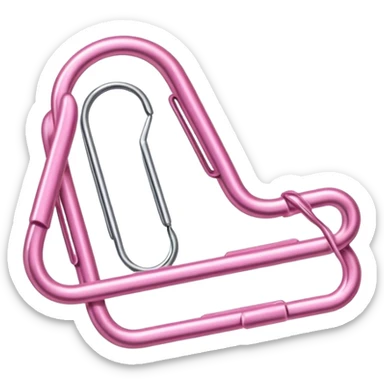 pink paperclip sticker