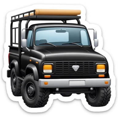 camioneta color negro 4x4 sticker