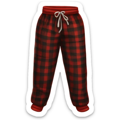 Red and black pj pants sticker