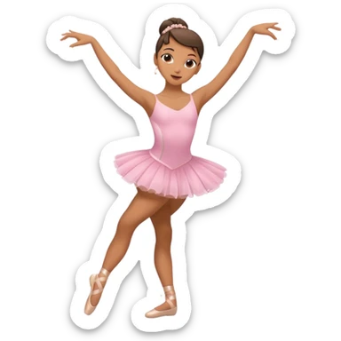 Ballerina (arabesque), street dancer. sticker