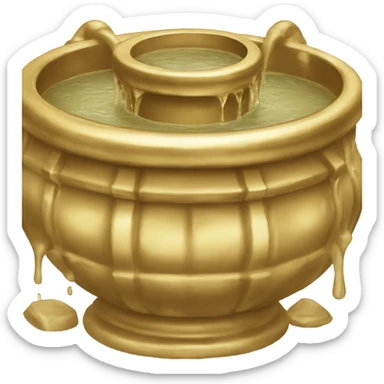 antique gold fountain sticker