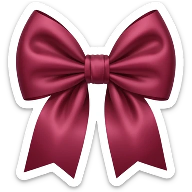 A beautiful bow but in burgundy  sticker