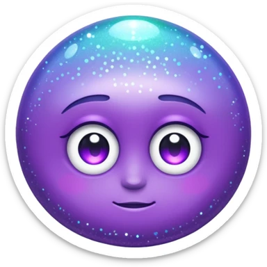 glitter purple and cian fix sticker