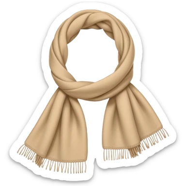 beige scarf sticker