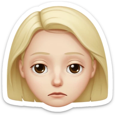 Tired bored face sticker