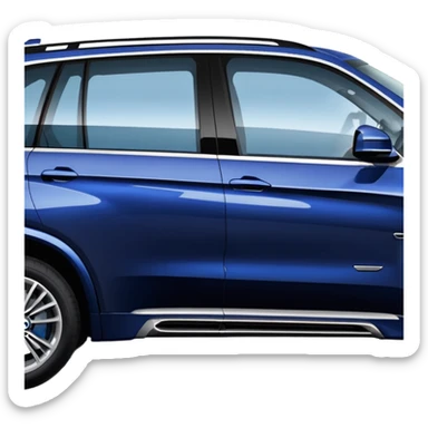 bmw x5 side profile dark blue sticker