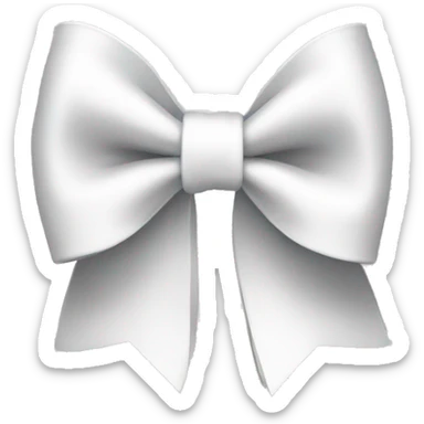 White bow sticker