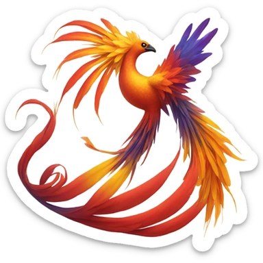 Flower that looks like a phoenix’s tail sticker