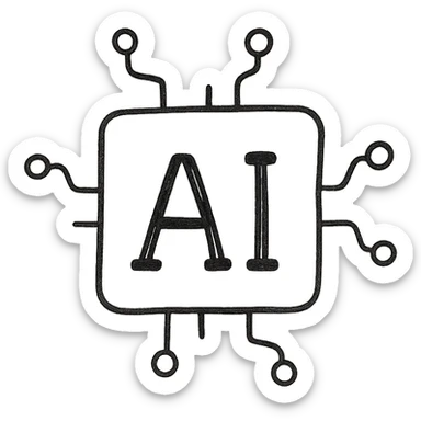 AI icon sticker
