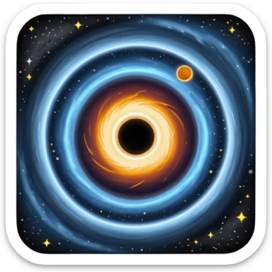 Black hole in space sticker