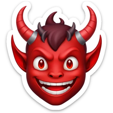Créate an emoji with a satanic dark devil  sticker