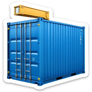 goods Contener emoji which is used for shipment of goods, single contaner sticker