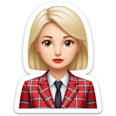  polish woman politician plaid  sticker