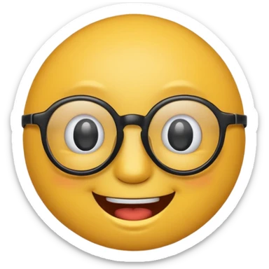 make a black emoji of  Smart smiley with glasses stock vector  sticker
