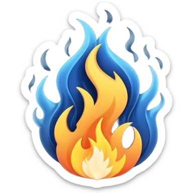 Navy blue fire streak sticker