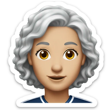 Edmonton Oilers female grey hair sticker