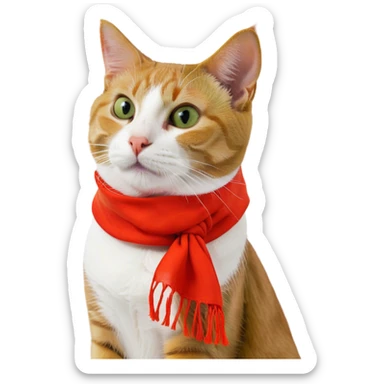 Cat that's orange and black sticker