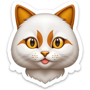 Yanında bir bardak çay olan tekir kedi sticker