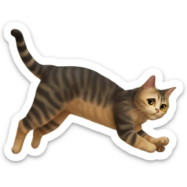 Cat doing a cartwheel  sticker