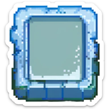 Make this icon look even more pixelated, resembling a Minecraft item in the Minecraft inventory, with sharp blocky edges and a limited color palette. Keep the background transparent. sticker
