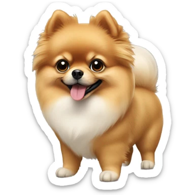 A small German-Pomeranian Pomeranian sticker