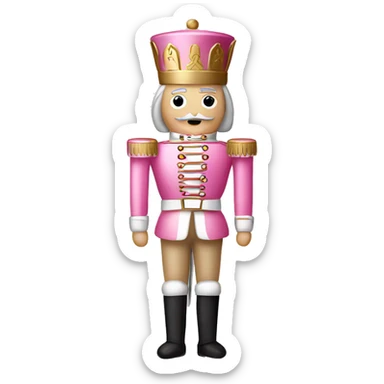 Pink and beige Nutcracker ￼ sticker