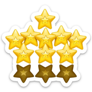 five stars in a row sticker