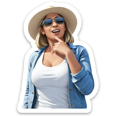 girl enjoying sunny day outdoors sticker