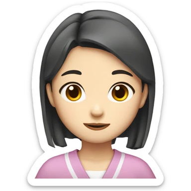 a cute Japanese animation female/girl character  sticker