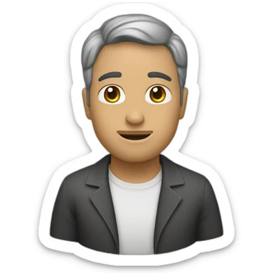 Dos personas besandose sticker