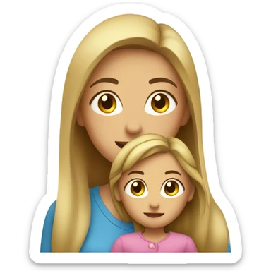Mom and daughter  sticker