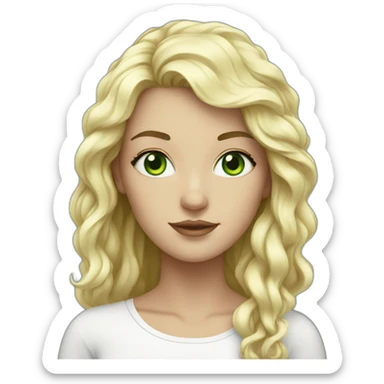 white-women-greeneyes sticker