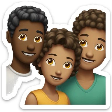 A group of five friends sticker