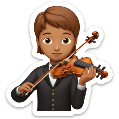 A character playing the violin sticker