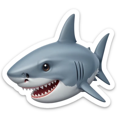Tête Requin avec une vrai étoile dans 1 oeil sticker