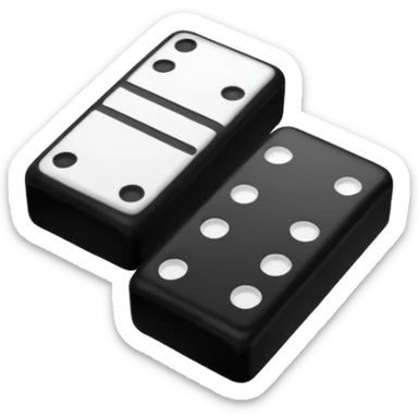 una ficha de dominó sticker