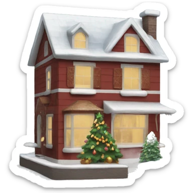 christmas house sticker