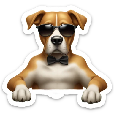 Dog gambling  sticker