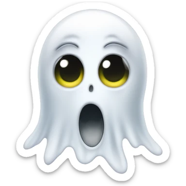 Ghost with googly eyes sticker
