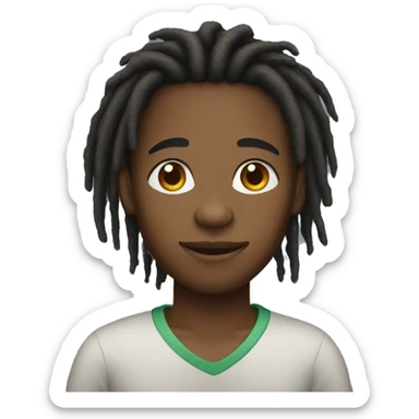 african american boy with dreads sticker