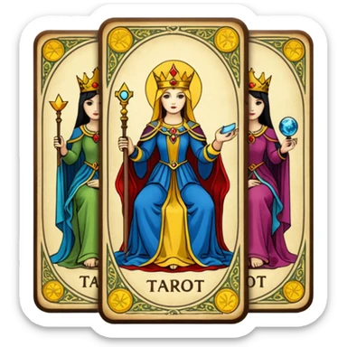Tarot deck sticker