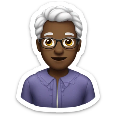 black man in a grandma costume sticker