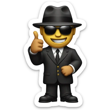 a mafia showing thumbs up sticker