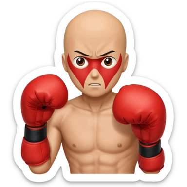 Saitama red hand punch with a boxing glove sticker