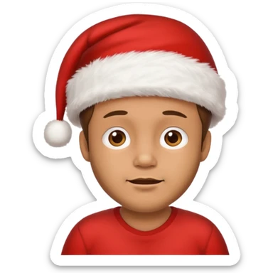 pregnant man emoji but with a santa hat sticker